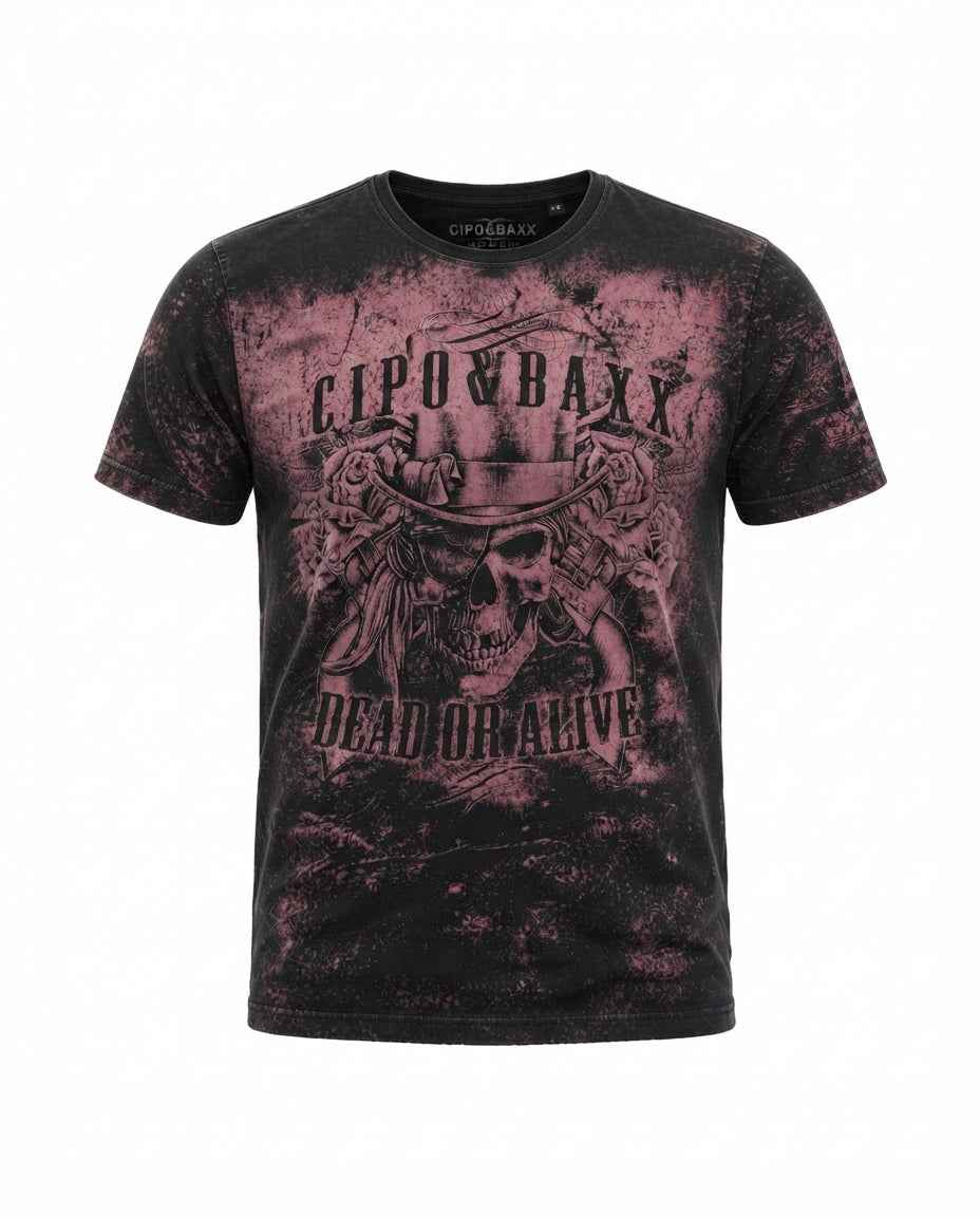 Cipo & Baxx LAMINE Herren T-Shirt black CT830