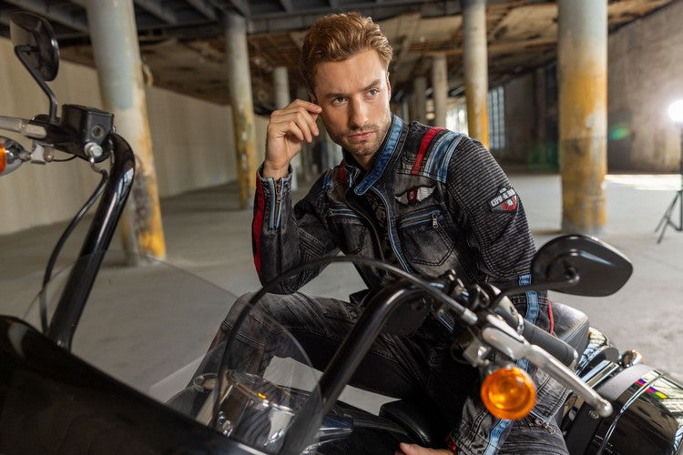 Cipo & Baxx SIMBA Men's Jeans Jacket Hooded Denim CJ301