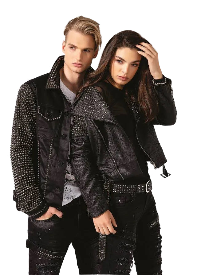 Cipo & Baxx JERMAINE Herren Biker Jeansjacke CJ249 - Persvision