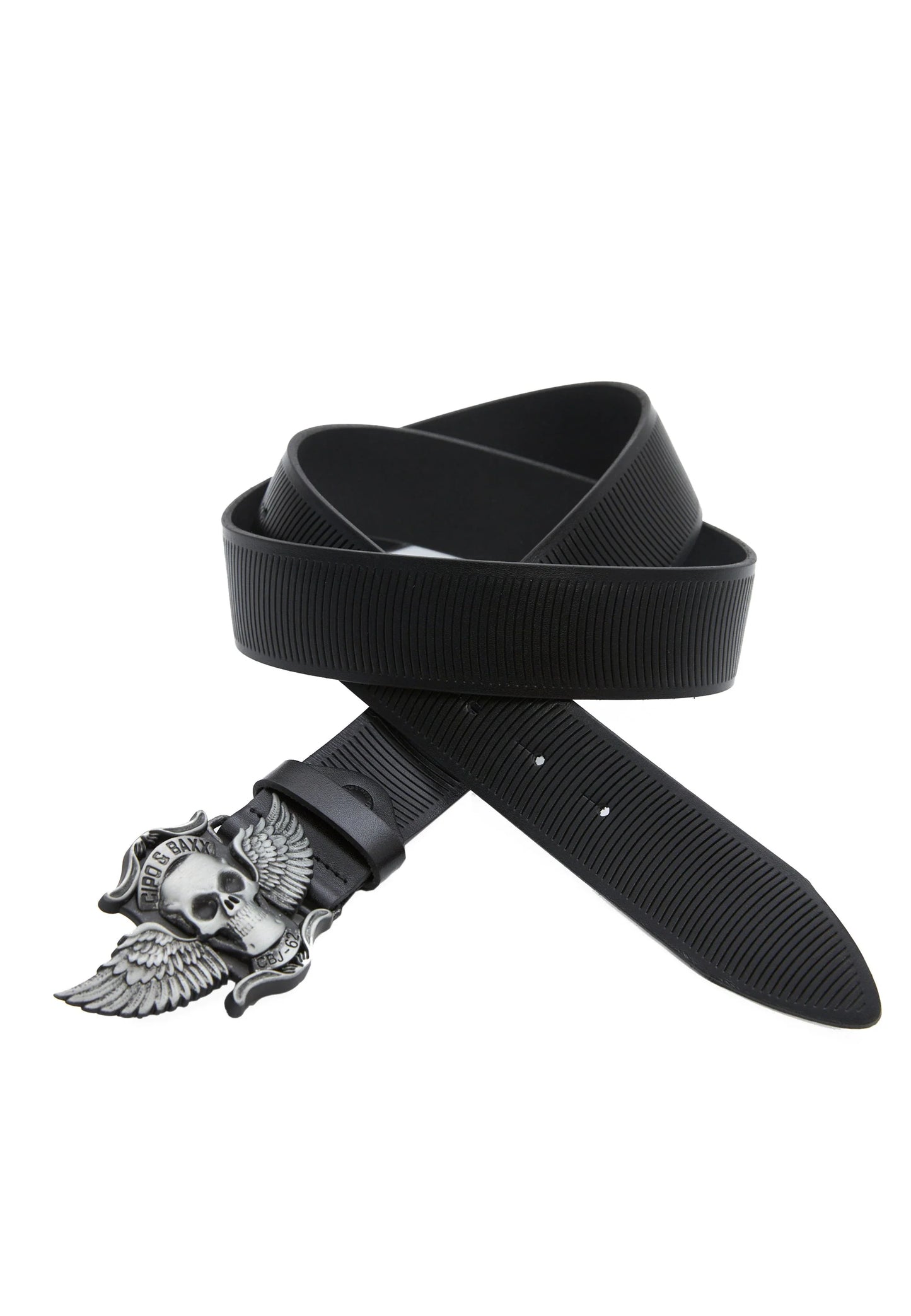 Cipo & Baxx Men's Leather Belt CG174 Black