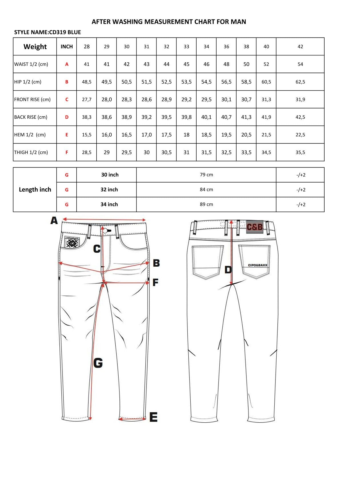 Cipo & Baxx GEORGE men's jeans denim CD319B