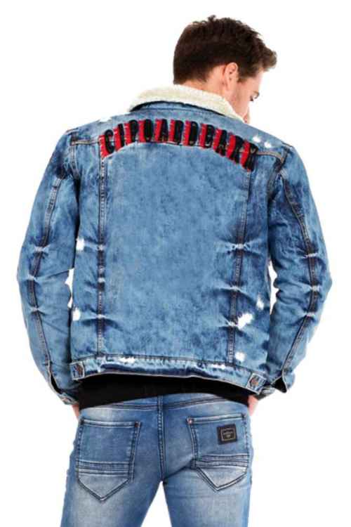 Cipo & Baxx FLAG Men's Jeans Jacket Denim CJ233