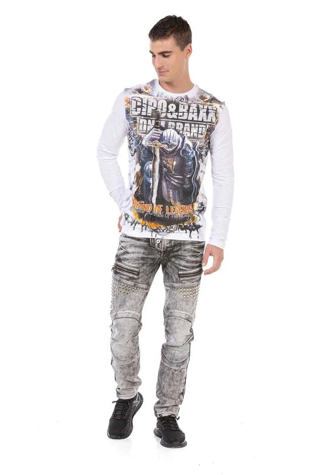 Cipo & Baxx RAMON men's shirt white CL452