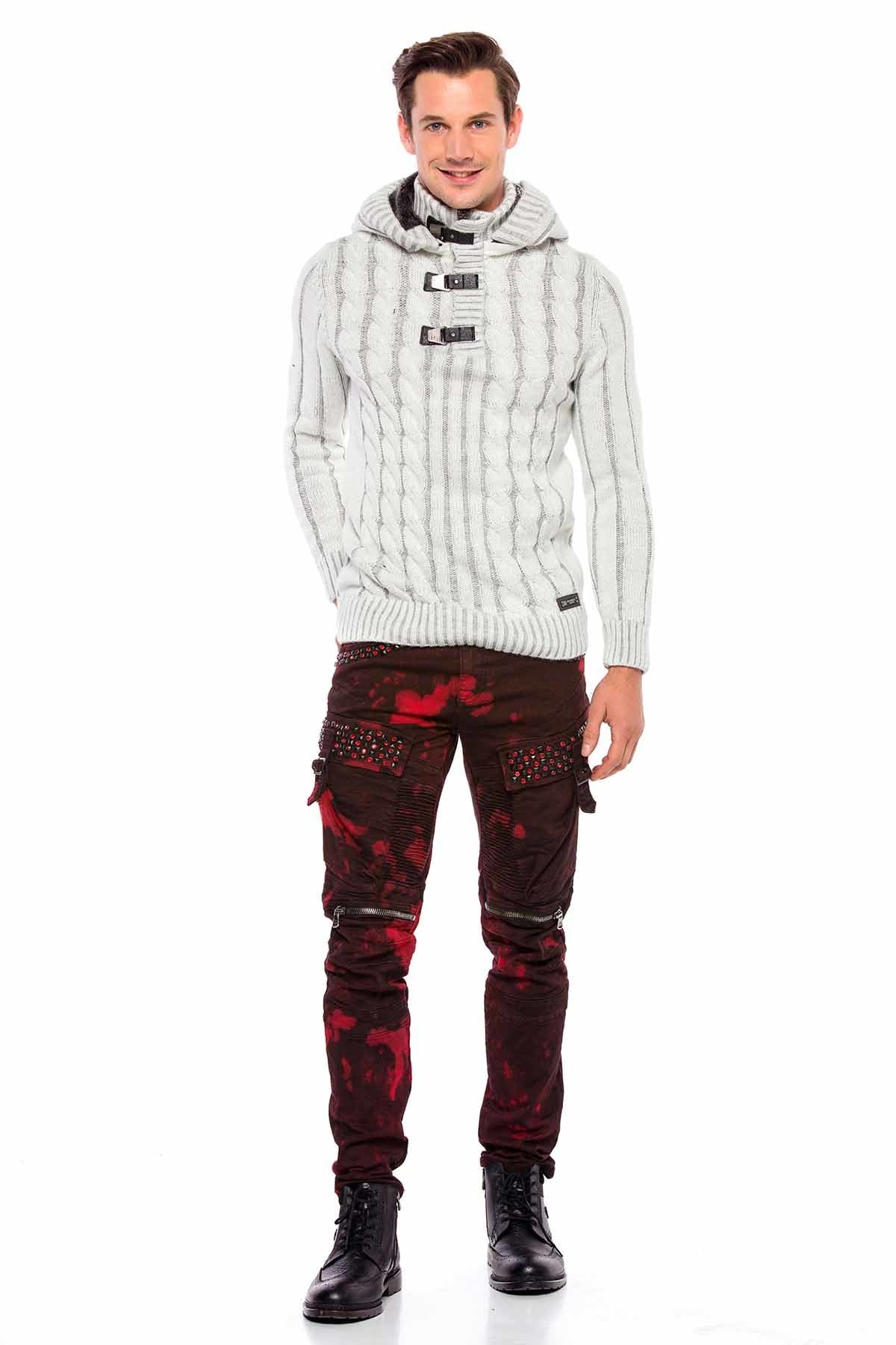 Cipo & Baxx ALTAIR Men's Knitted Sweater Black CP214