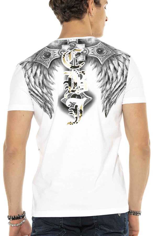 Cipo & Baxx KNIGHT men's t-shirt CT546 white