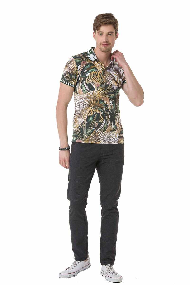 Cipo & Baxx HAWAII GREEN Men's Polo T-Shirt CT698