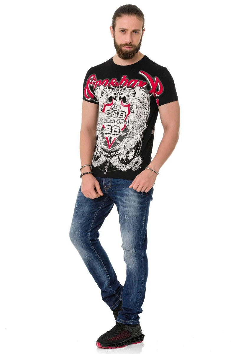 Cipo & Baxx EMPORIA black men's T-shirt CT718