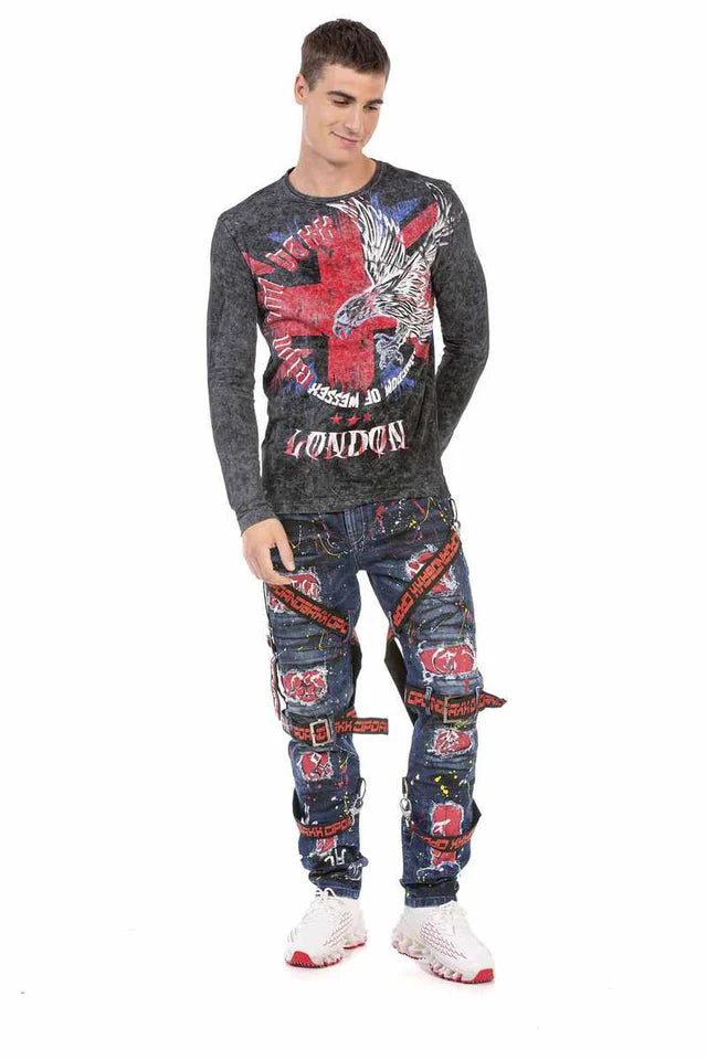 Cipo & Baxx ALLIANCE Men's Shirt CL493 Black