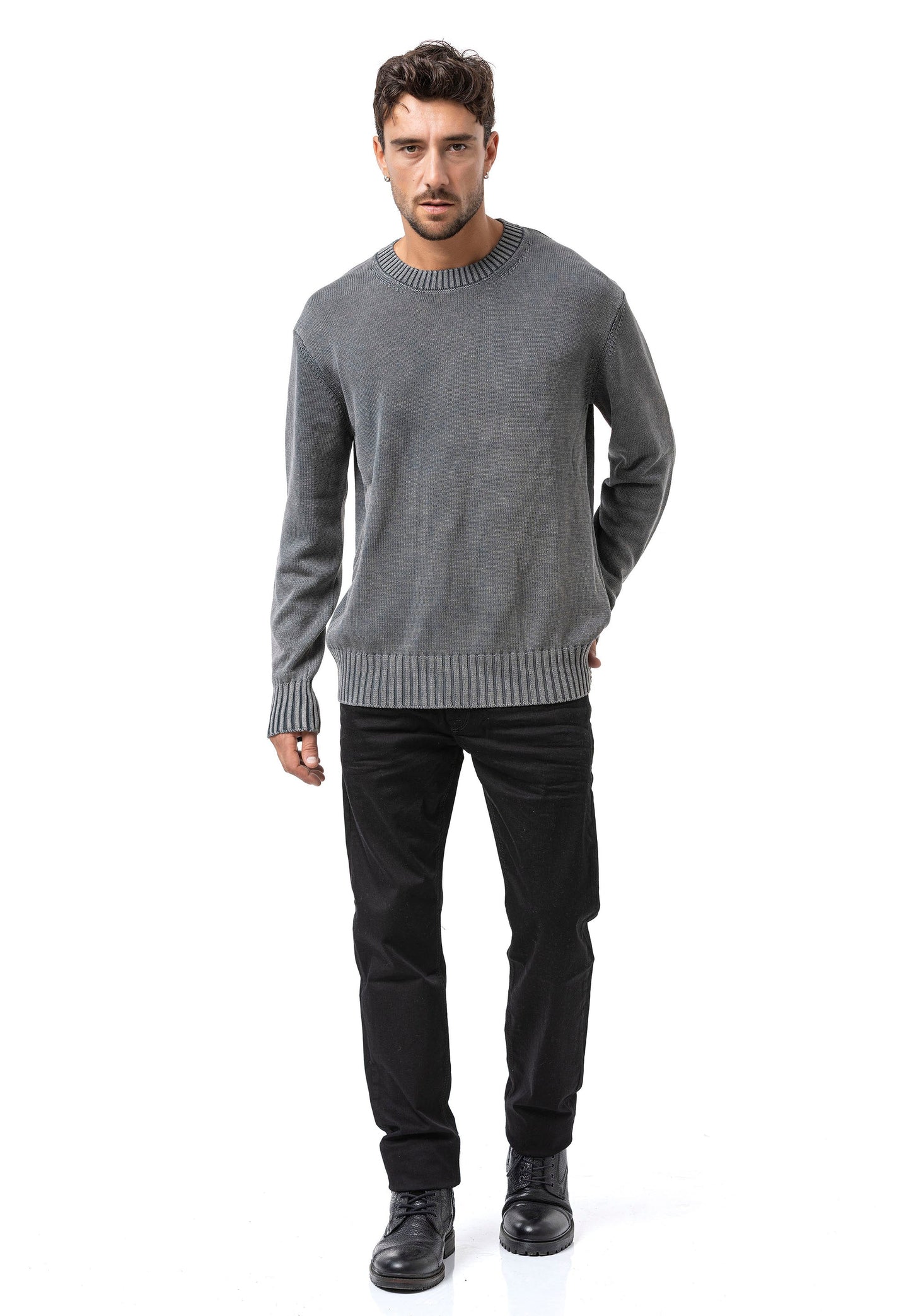 Cipo & Baxx EXETER men's sweater NAVY CP158