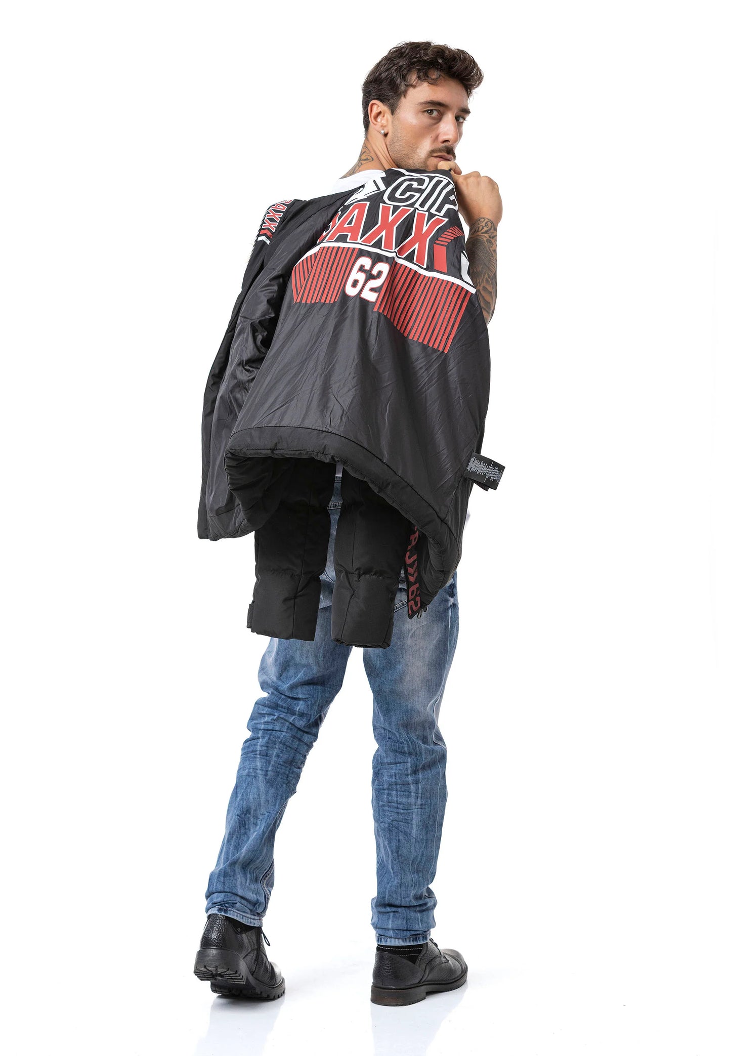 Cipo & Baxx MARTIN men's bomber jacket fur collar CM220