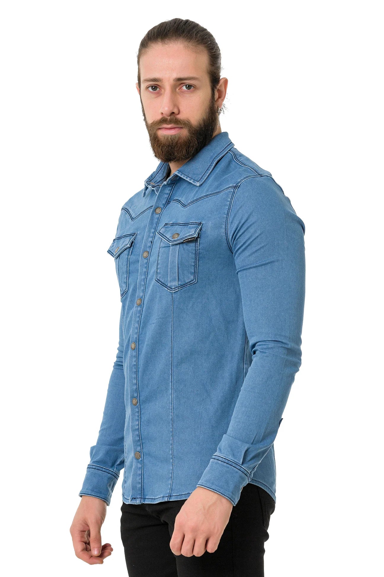 Cipo &amp; Baxx SOREN men's denim shirt CH189