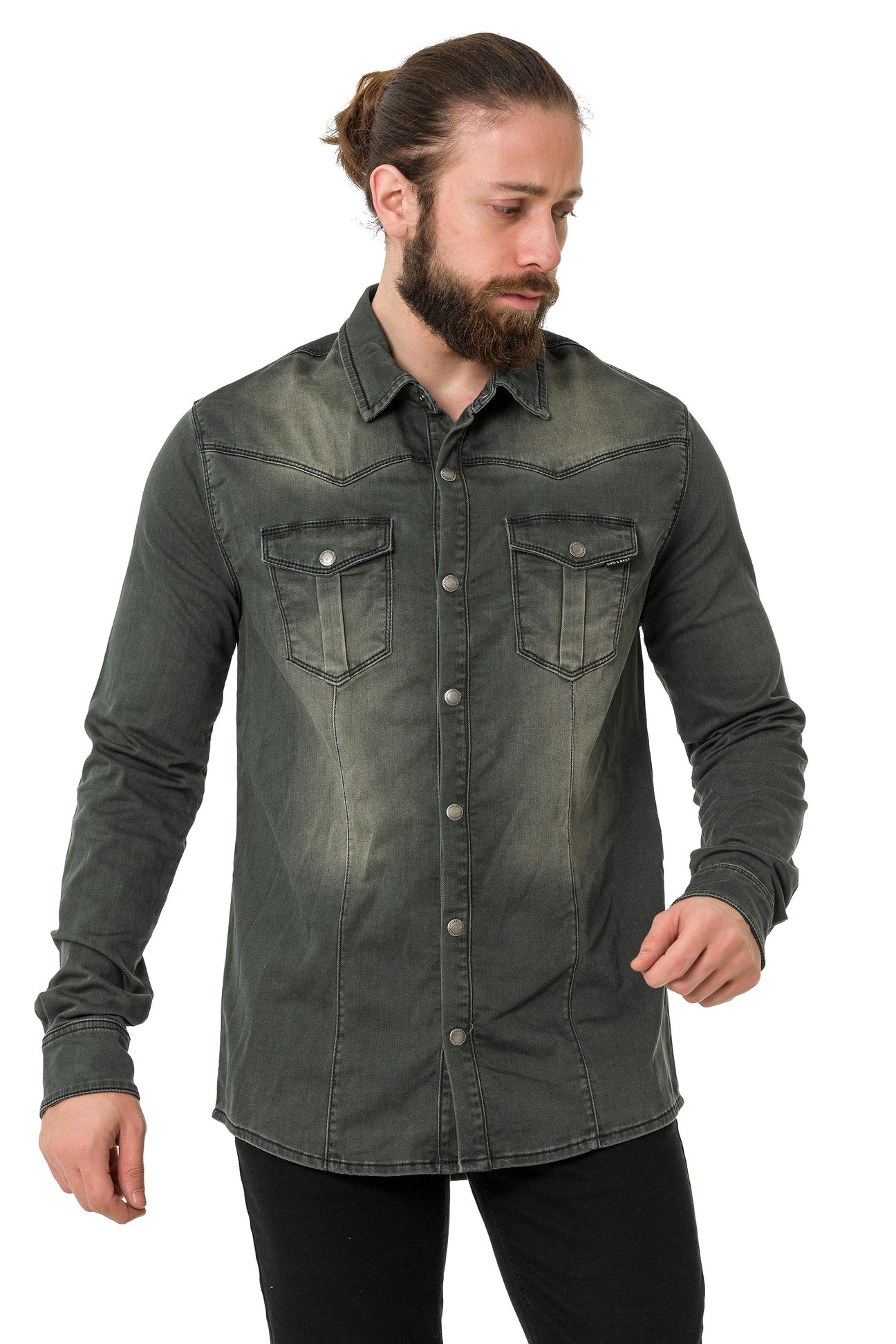 Cipo & Baxx ETAN Herren Jeanshemd CH189