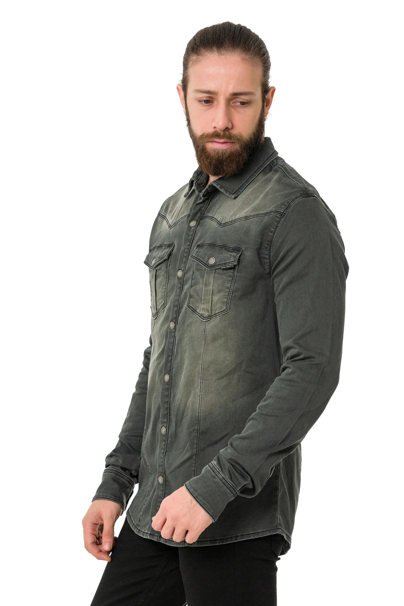 Cipo &amp; Baxx ETAN men's denim shirt CH189