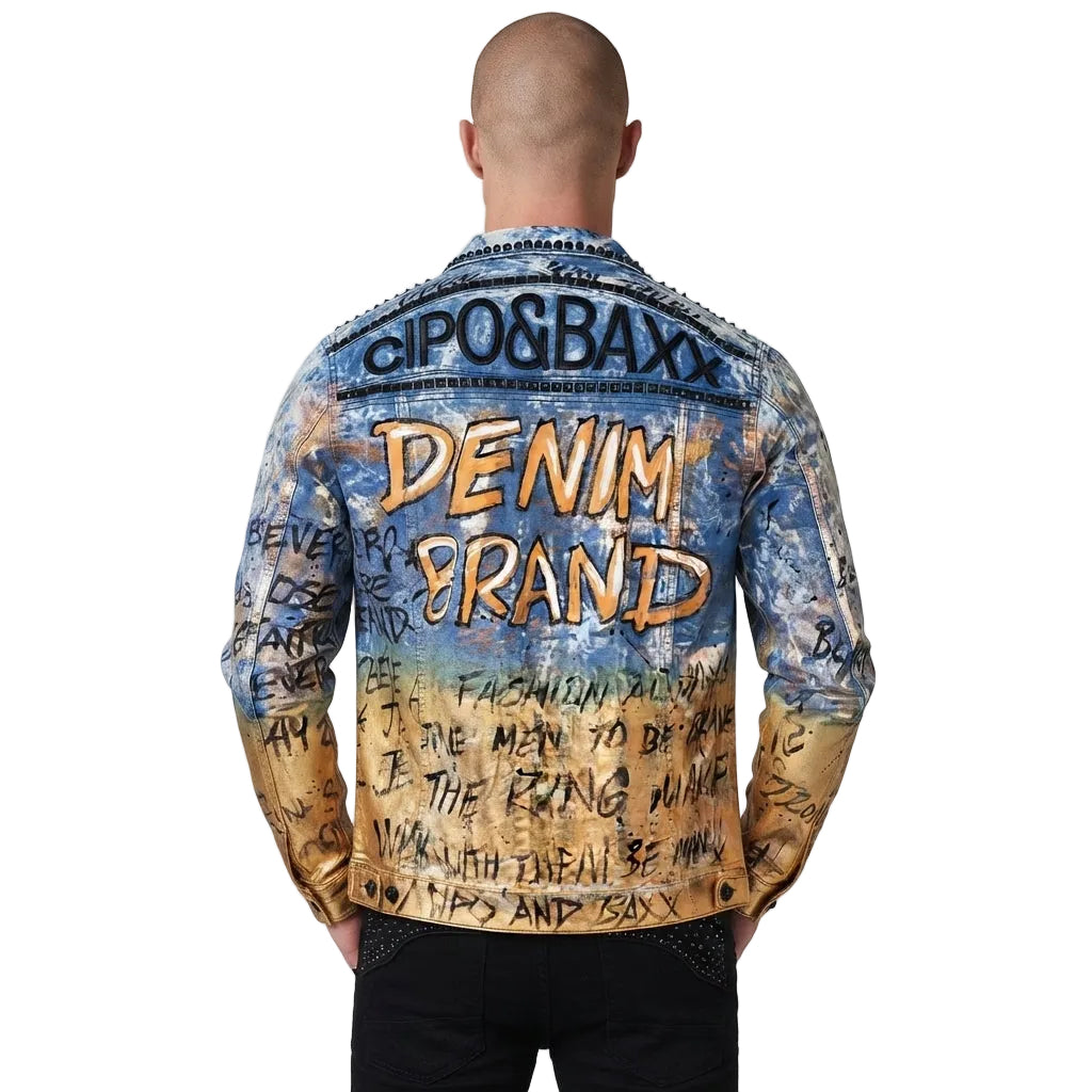 Cipo &amp; Baxx GOLDBERG Men's Jeans Jacket Denim CJ265