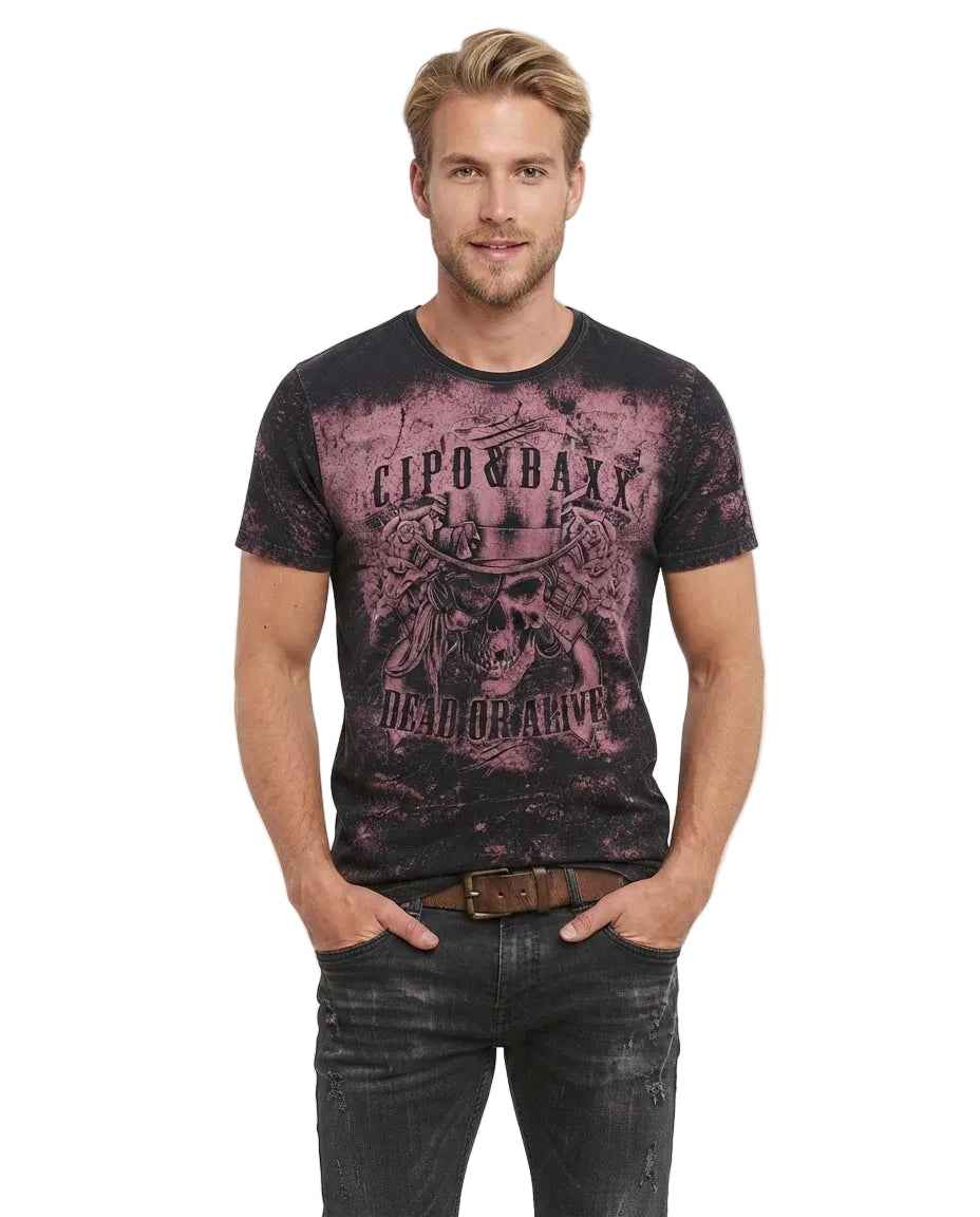 Cipo & Baxx LAMINE Herren T-Shirt black CT830