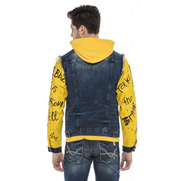 Cipo &amp; Baxx YELLOWSTONE Men's Jeans Jacket Vest Denim CJ242