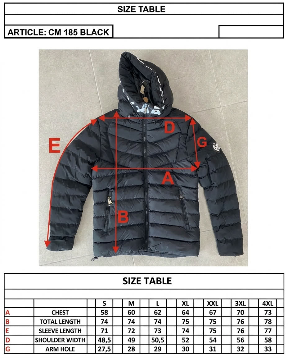 Cipo & Baxx ELIAS Herren Steppjacke black CM185 - Persvision