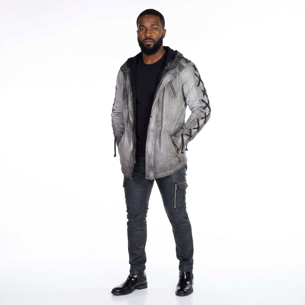 Cipo &amp; Baxx RAIK Men's Biker Jeans Jacket Denim CJ183