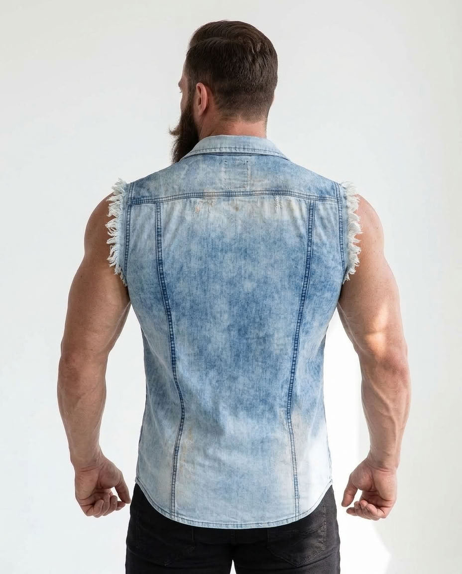 Cipo & Baxx RANCH Herren Jeanshemd weste CH116