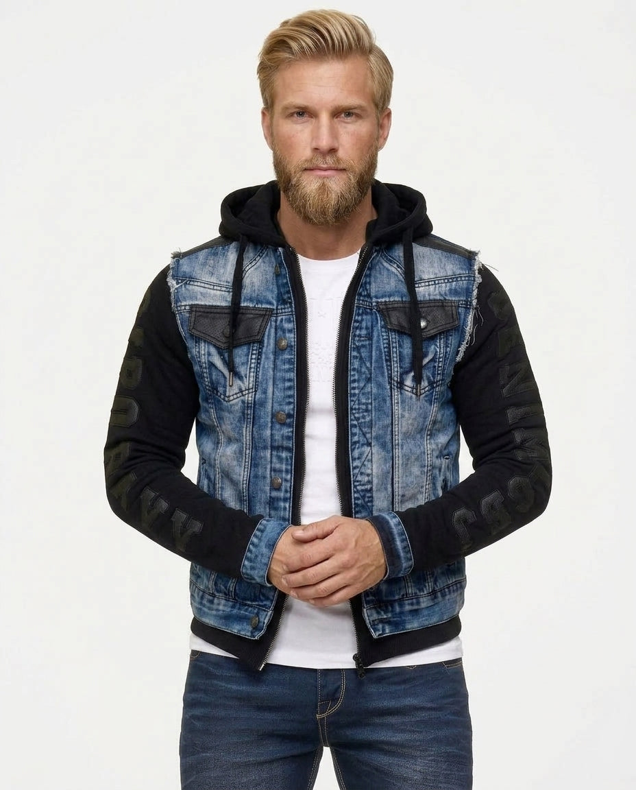 Cipo &amp; Baxx IOWA Men's Jeans Jacket Vest Denim Hoodie CJ154