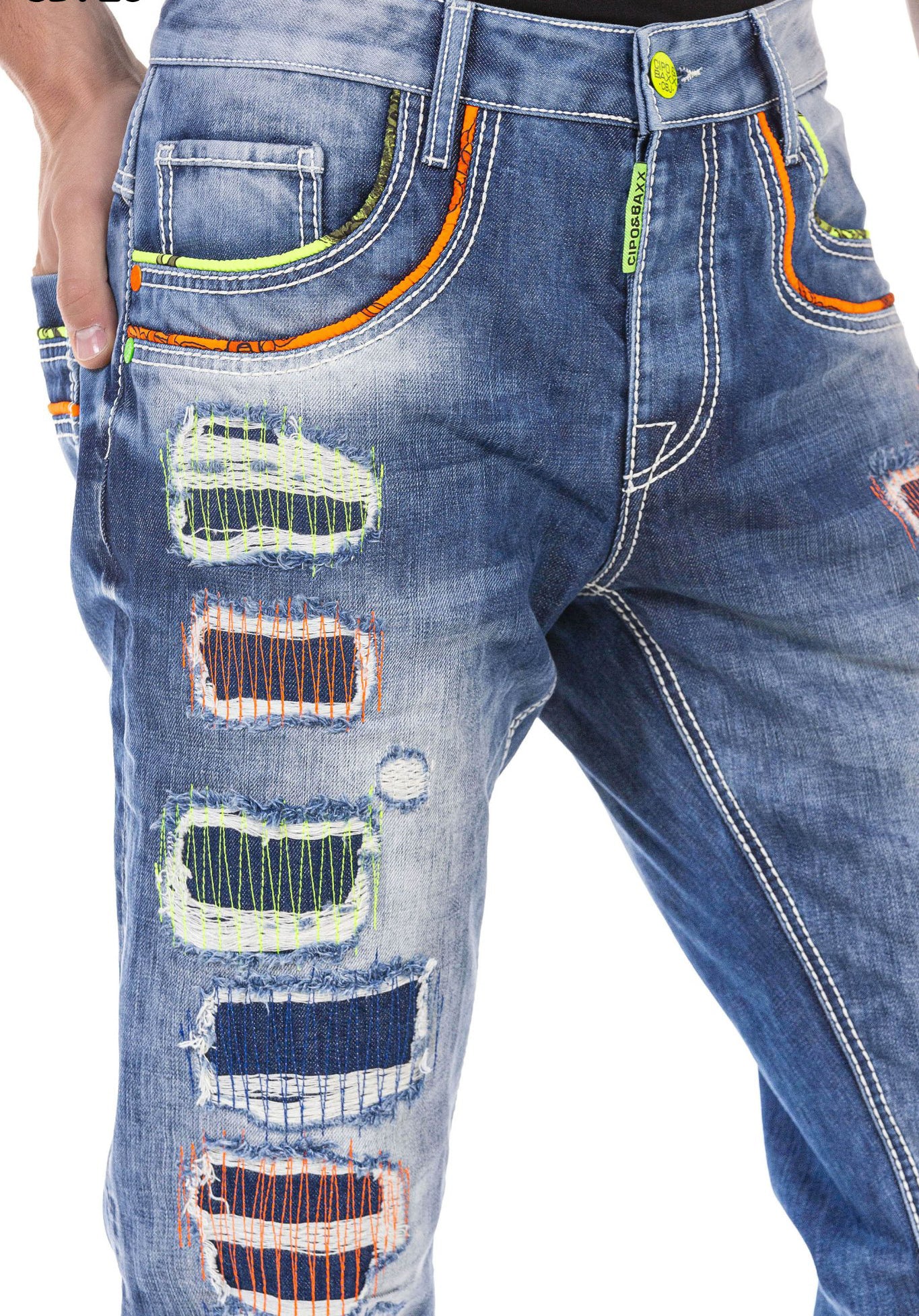 Cipo & Baxx NEON Herren Jeans Denim CD720