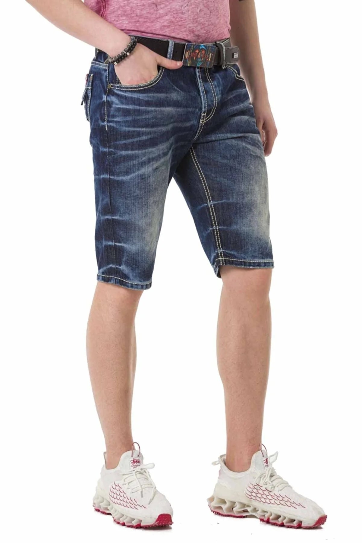 Cipo &amp; Baxx LUCA men's short jeans denim CK259