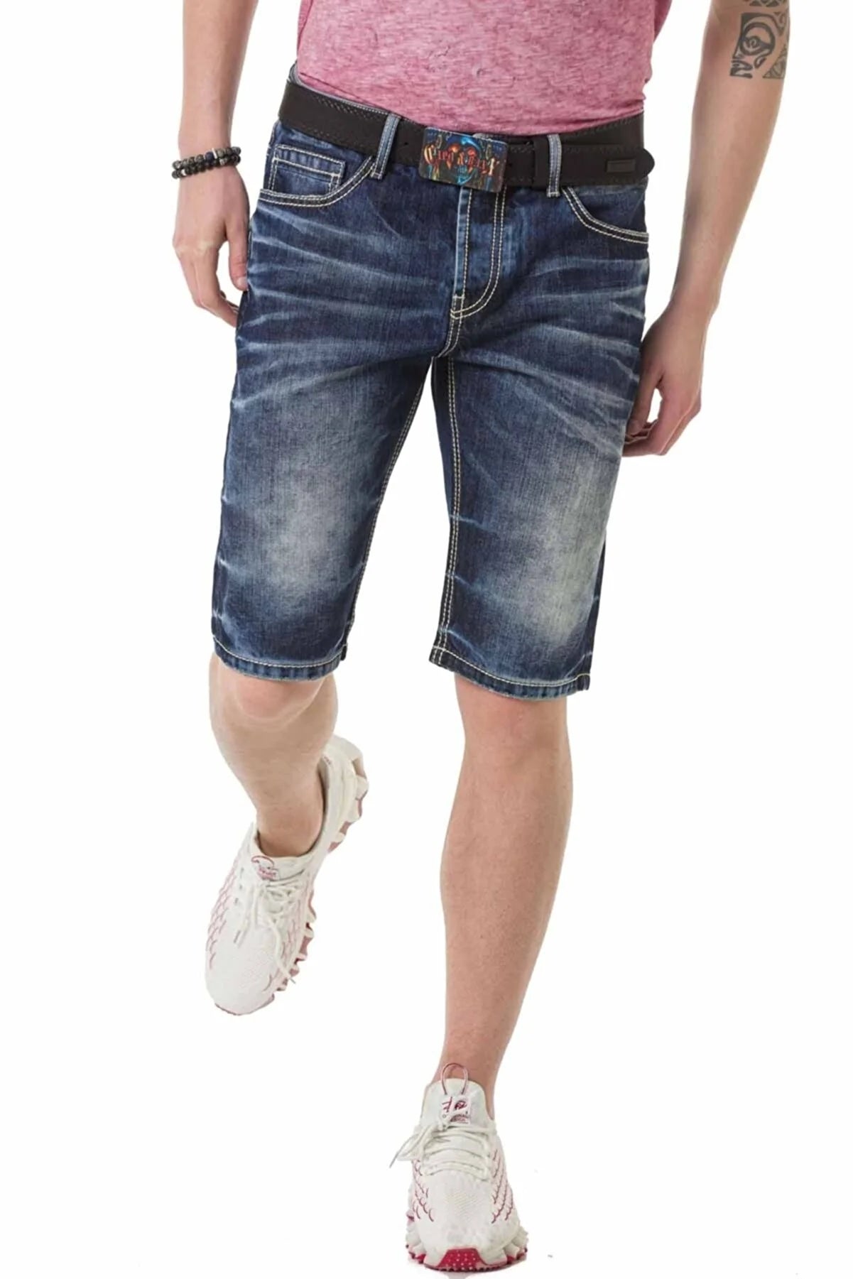 Cipo &amp; Baxx LUCA men's short jeans denim CK259