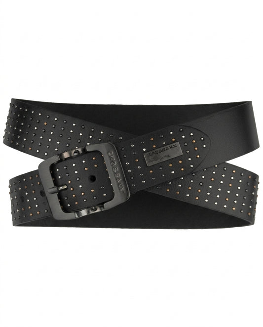 Cipo &amp; Baxx Men's Leather Belt CG174 Black 