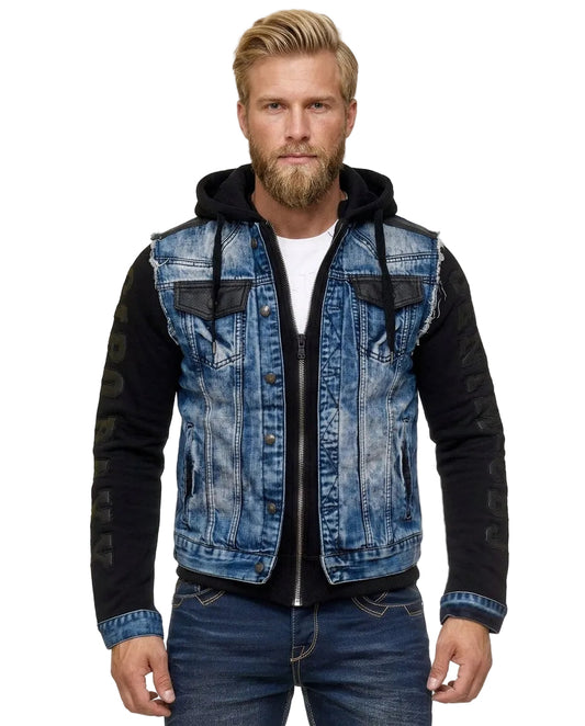 Cipo & Baxx IOWA Herren Jeans Jacke Weste Denim Hoodie CJ154