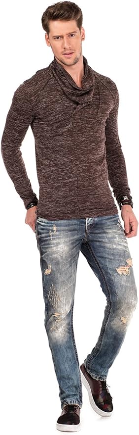 Cipo & Baxx FORD Herren Shirt  brown CL332