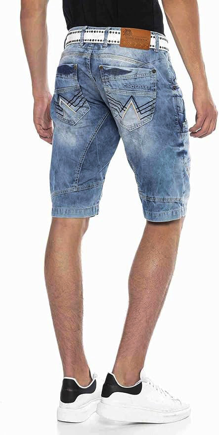 Cipo & Baxx MEILS Herren Kurze Jeans Denim CK198