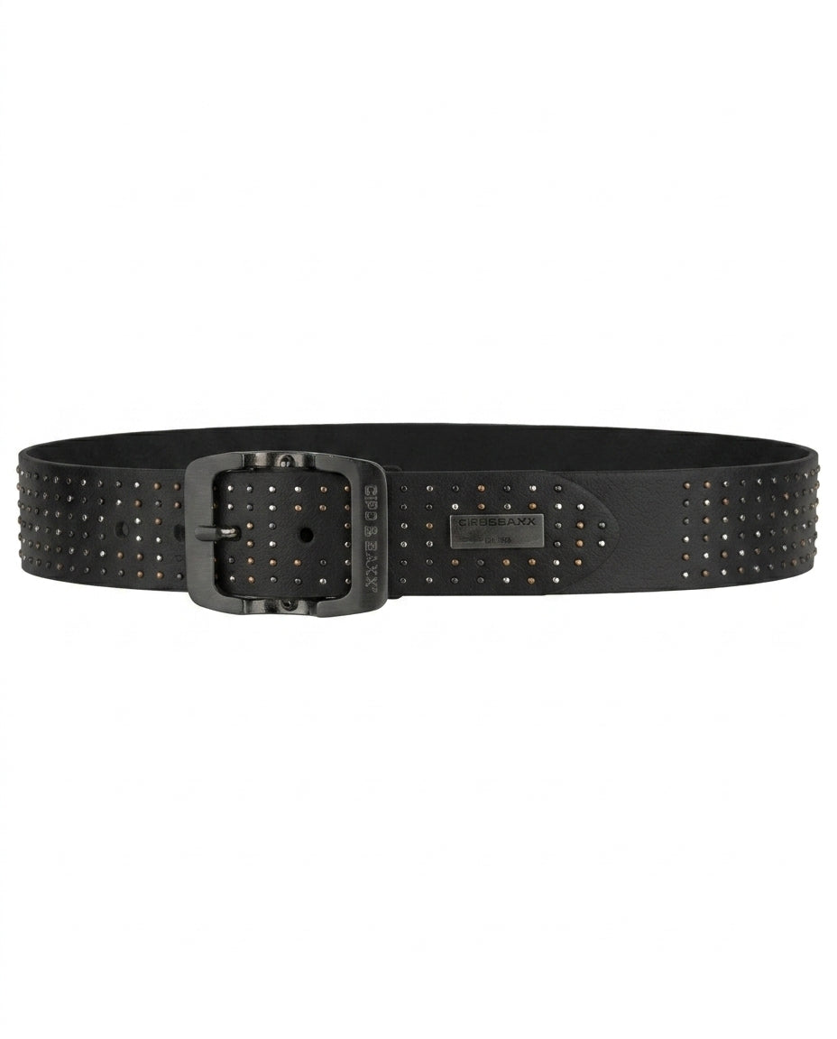 Cipo &amp; Baxx Men's Leather Belt CG174 Black 