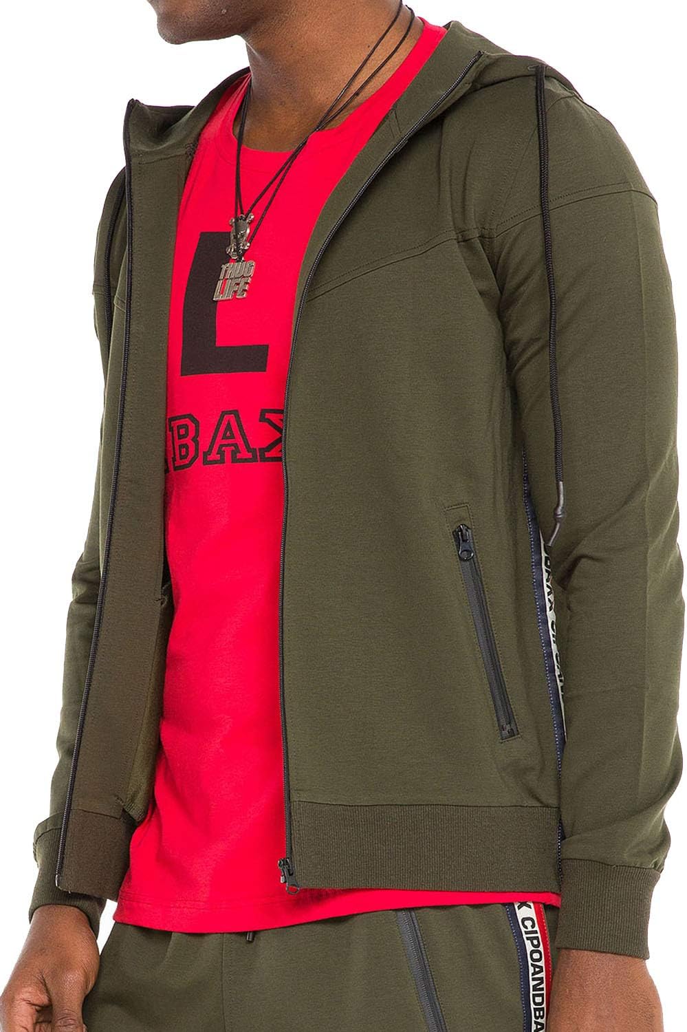 Cipo &amp; Baxx REMY men's hooded sweatshirt jacket CL346