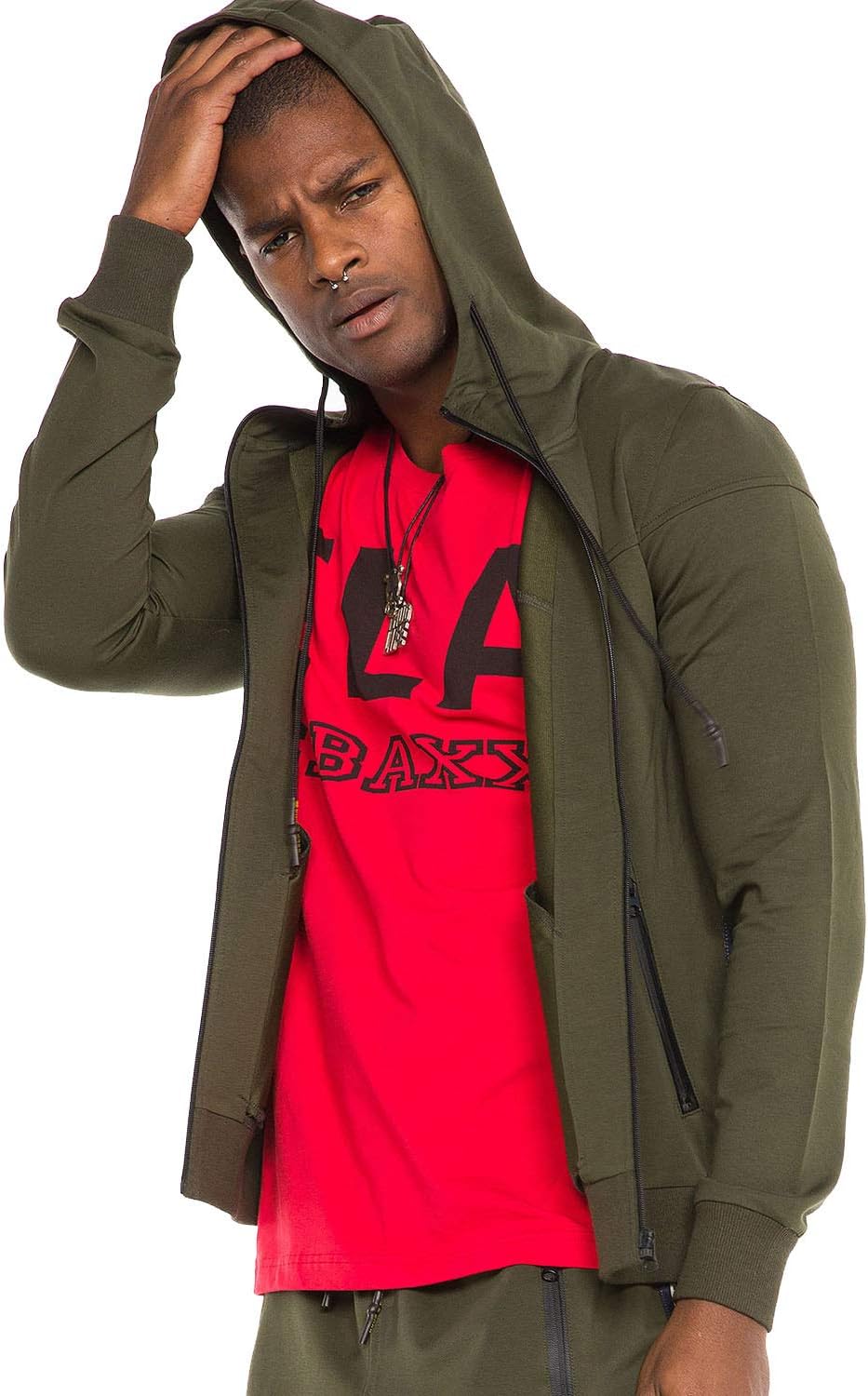 Cipo &amp; Baxx REMY men's hooded sweatshirt jacket CL346