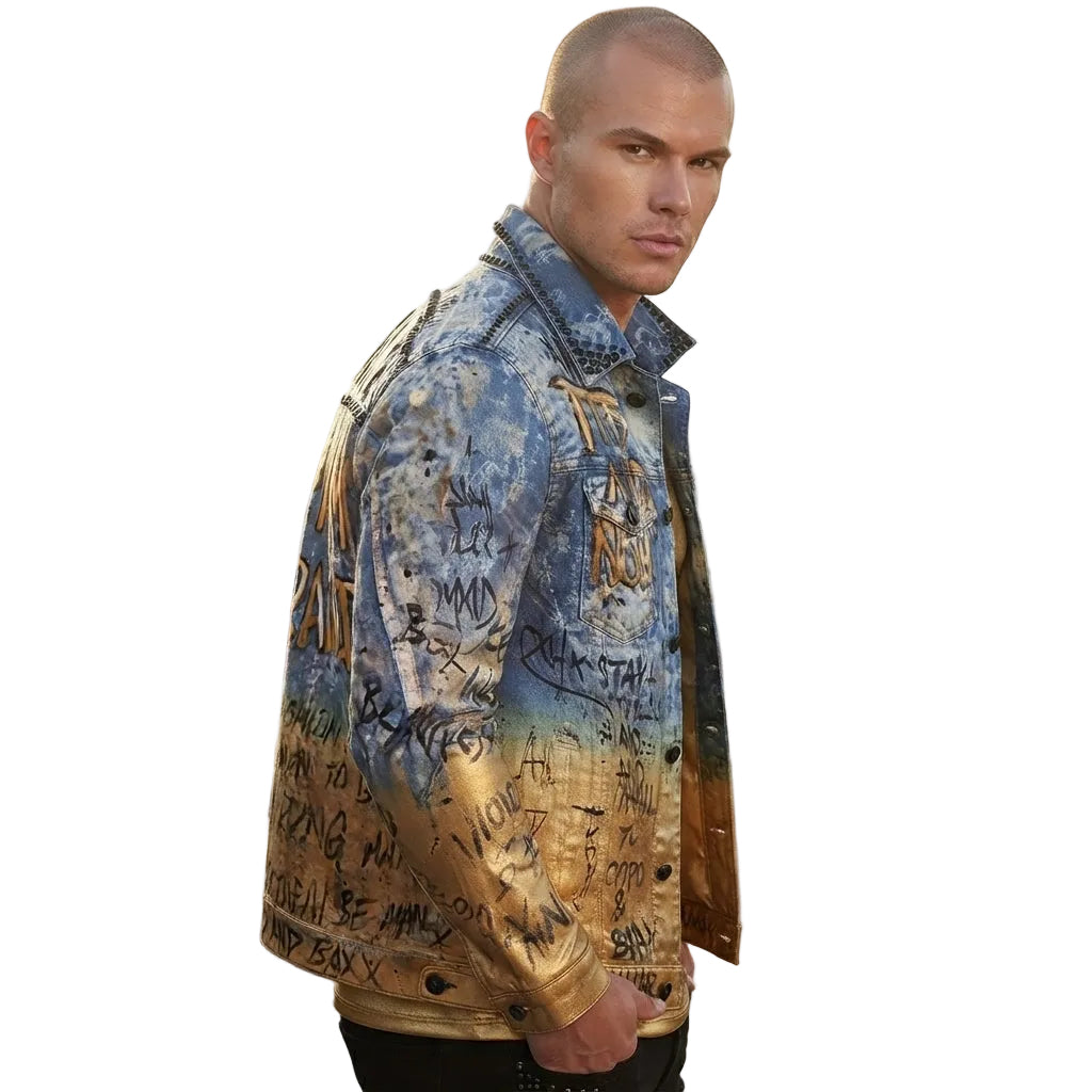 Cipo &amp; Baxx GOLDBERG Men's Jeans Jacket Denim CJ265