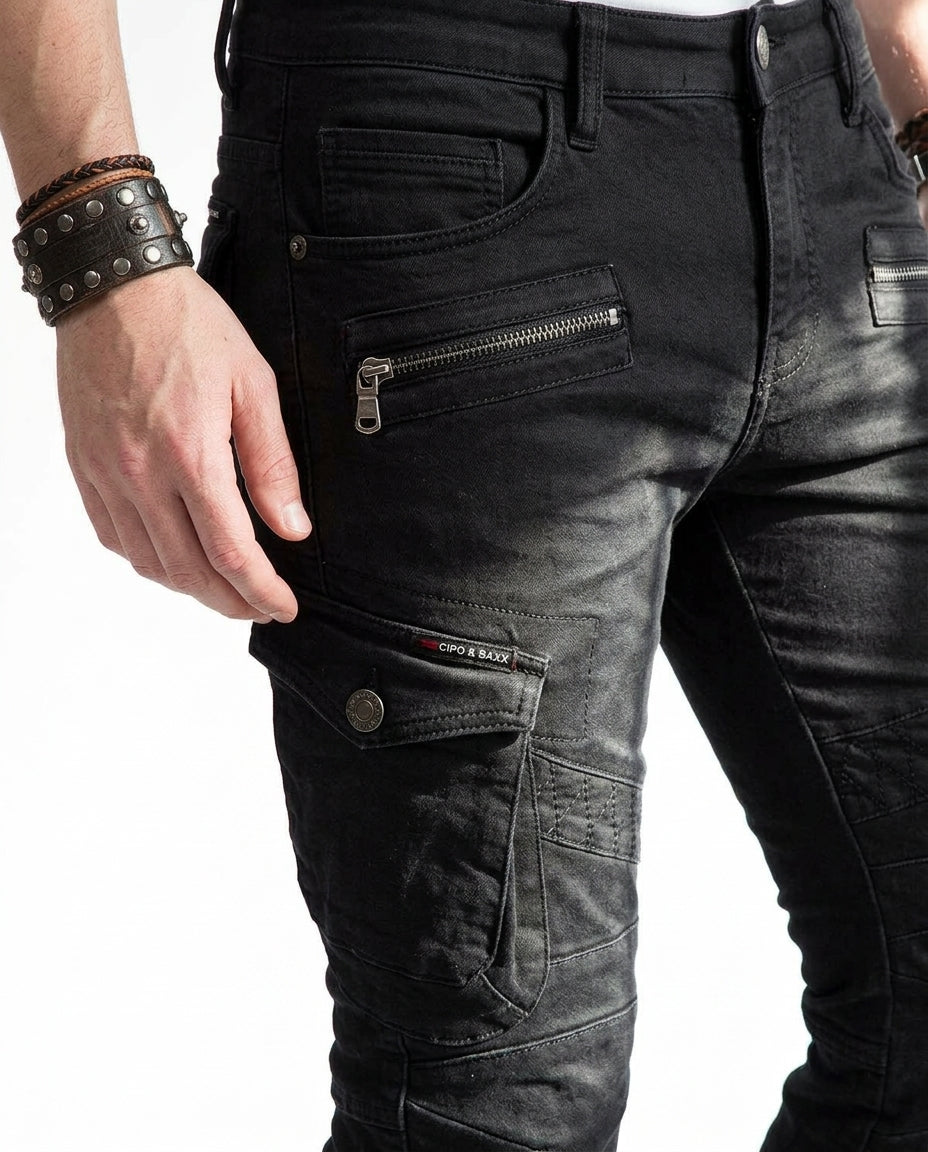 Cipo & Baxx BOZEN Herren Cargo Jeans CD424