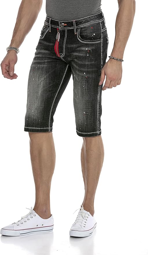 Cipo & Baxx BODGAN Herren Kurze Jeans Denim CK240