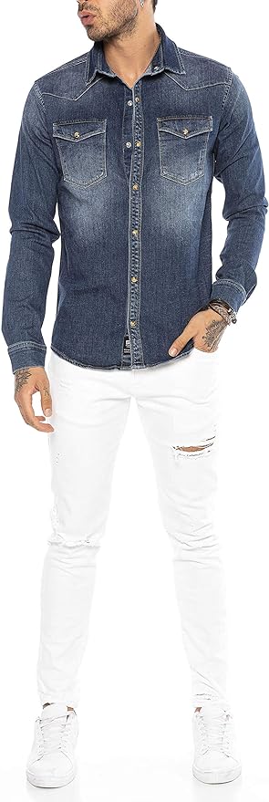 Redbridge Neimar Jeansherren Hemd Denim M5031