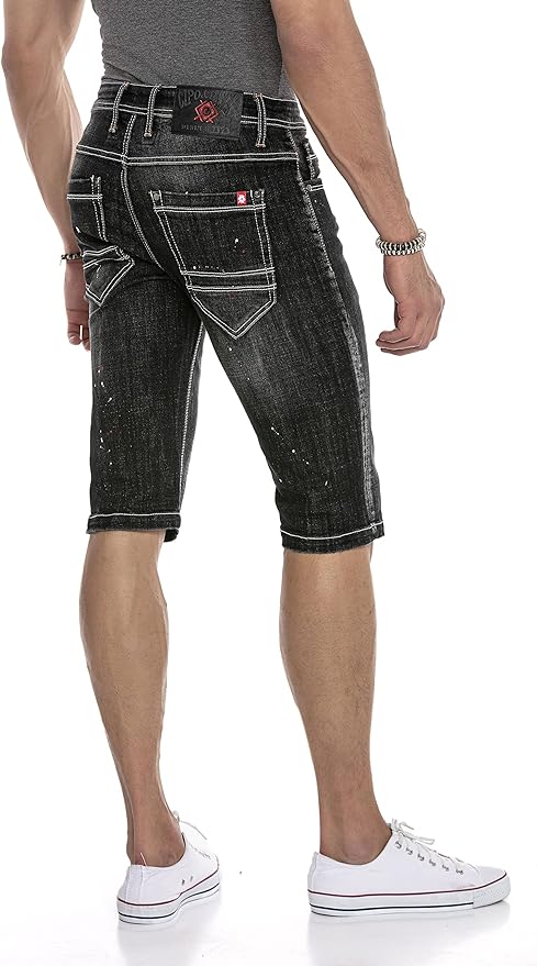 Cipo & Baxx BODGAN Herren Kurze Jeans Denim CK240