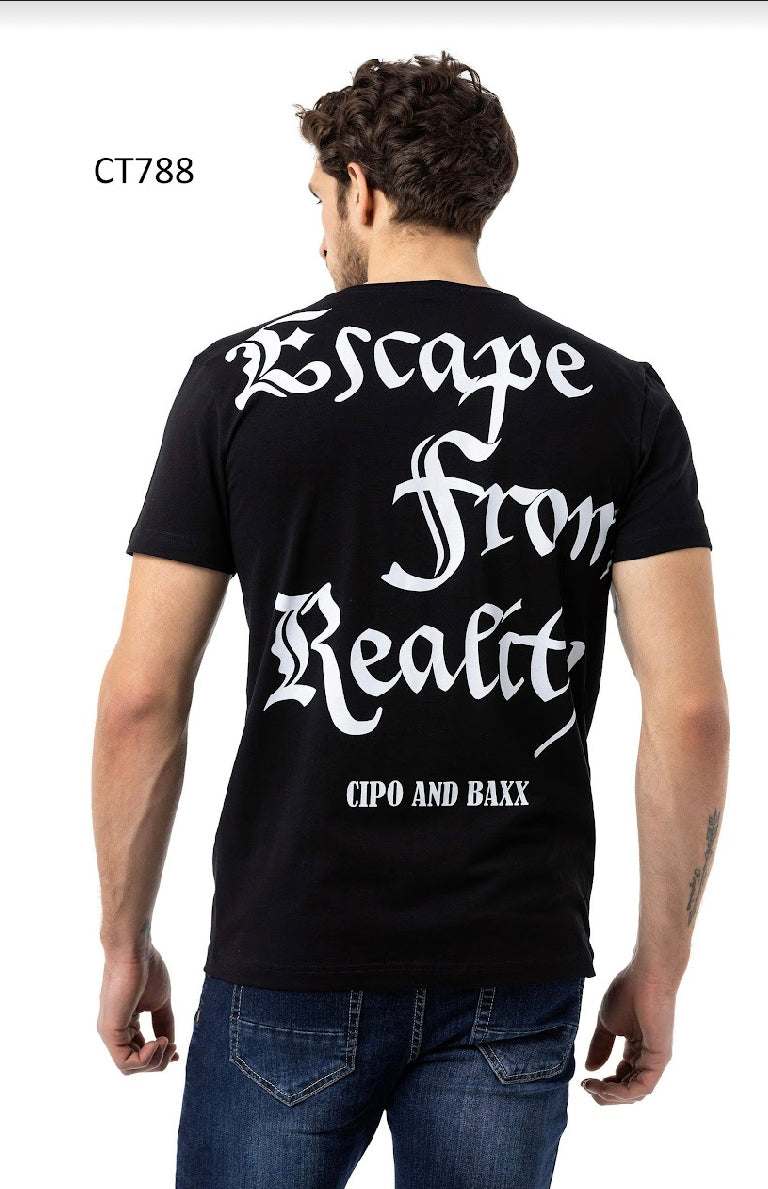 Cipo &amp; Baxx EMPORIA black men's T-shirt CT718