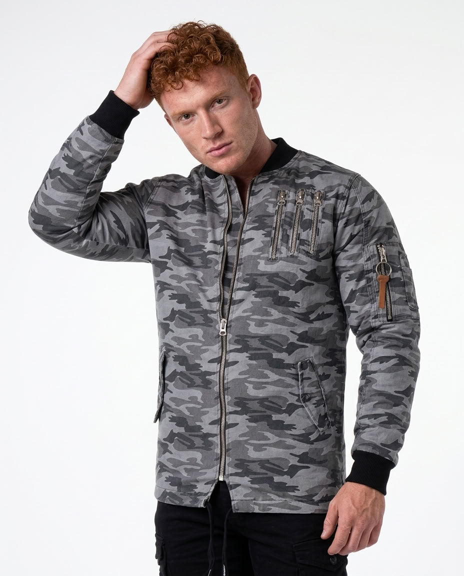 Cipo &amp; Baxx CARTER men's jacket CJ153 grey