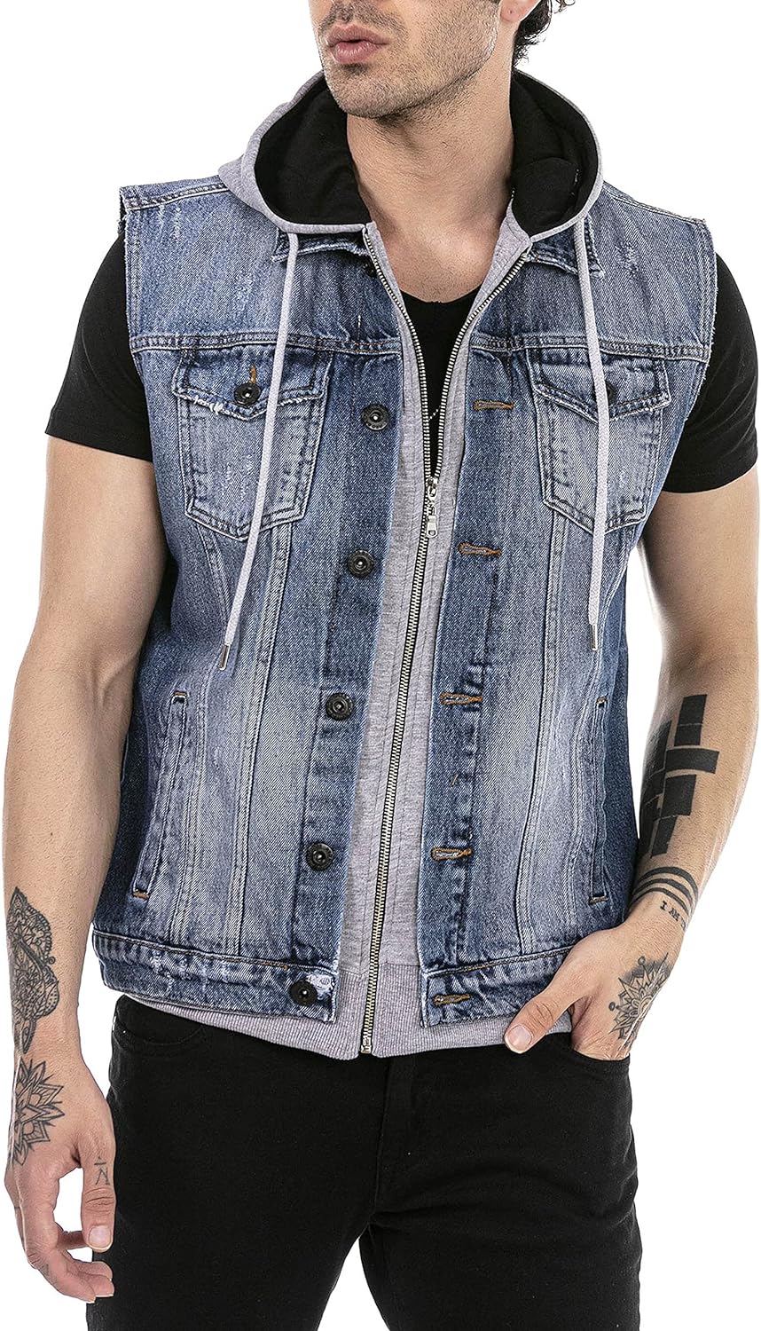 Redbridge JACK Herren Jeans Jacke Weste Denim