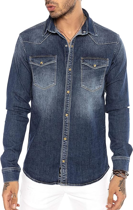 Redbridge Neimar Jeansherren Hemd Denim M5031