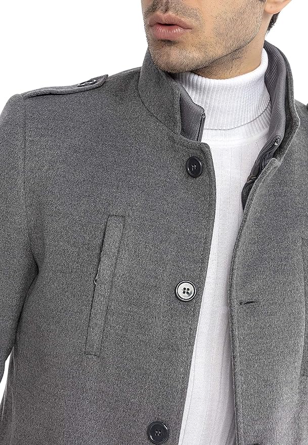 Redbridge men's coat winter jacket elegant jacket slim fit M6083 light gray