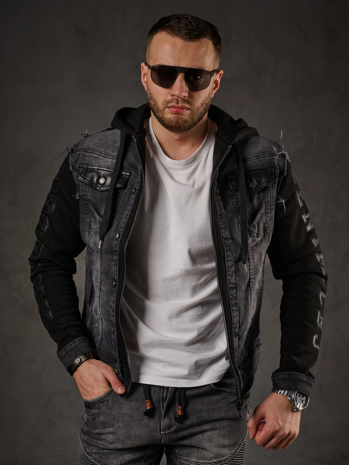 Cipo & Baxx BLACKPOOL Herren Jeans Jacke Weste Denim CJ155