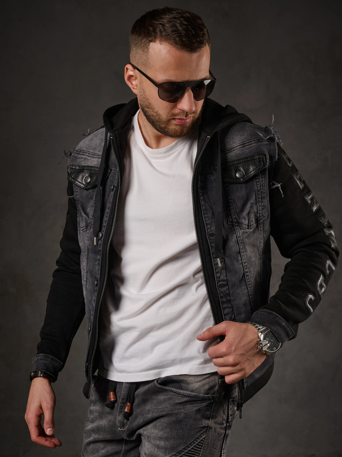 Cipo & Baxx BLACKPOOL Herren Jeans Jacke Weste Denim CJ155