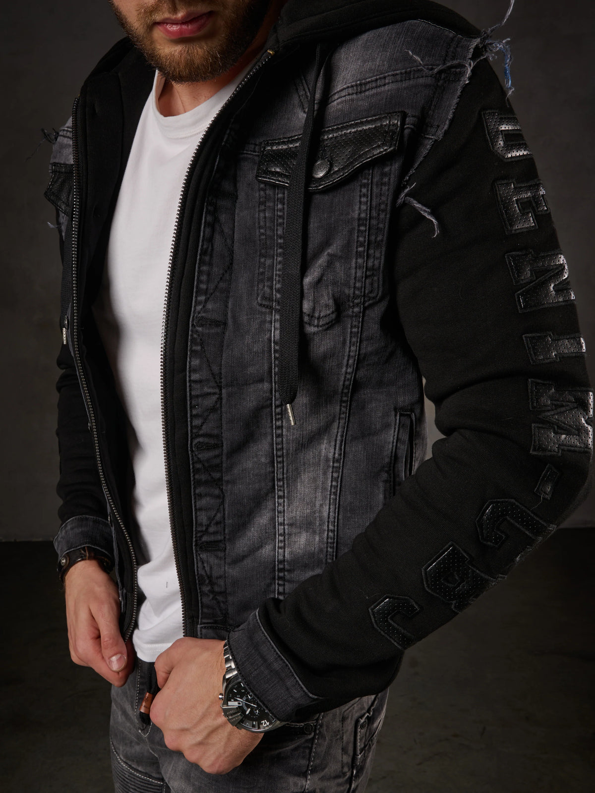 Cipo & Baxx BLACKPOOL Herren Jeans Jacke Weste Denim CJ155