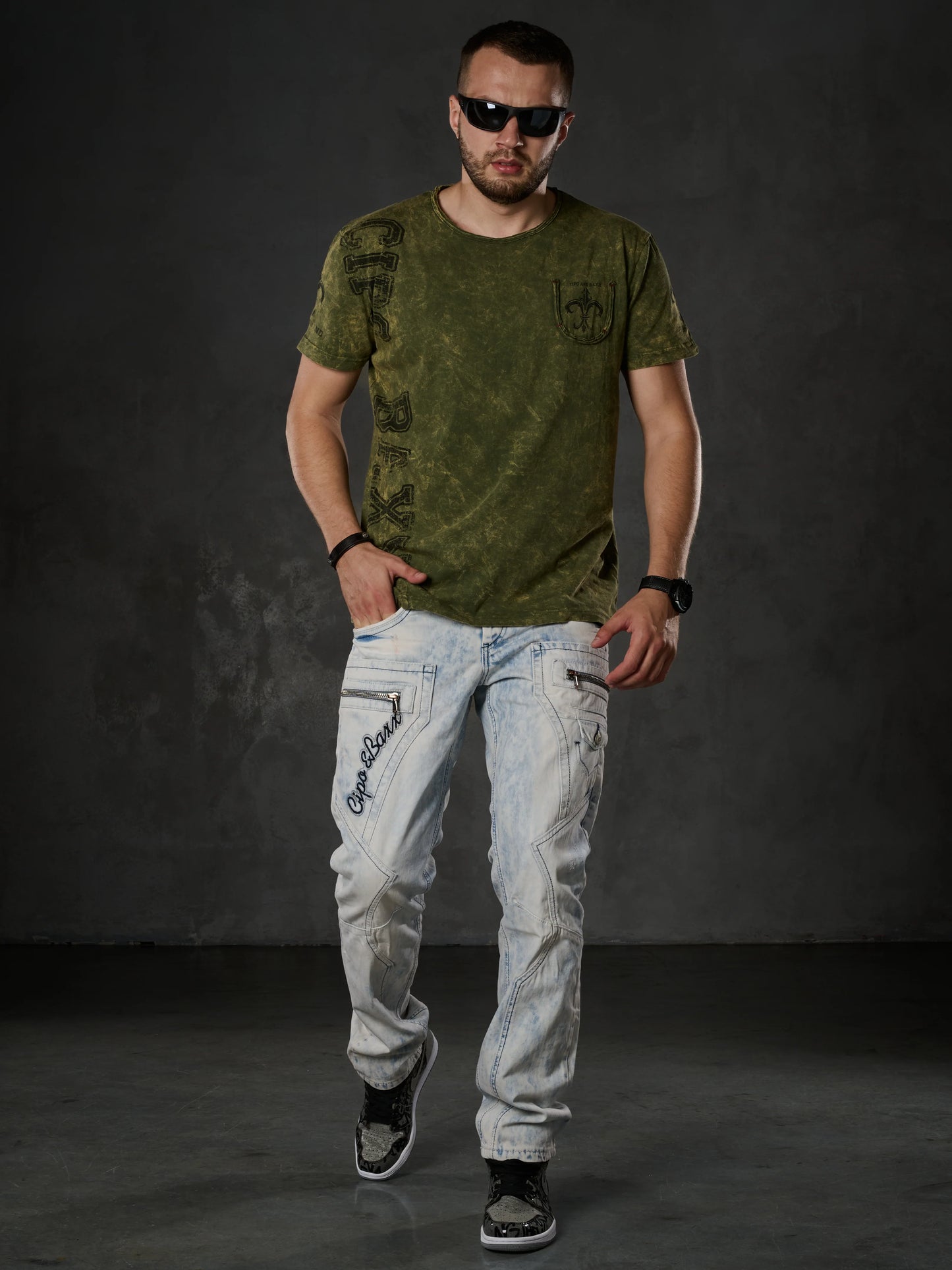 Cipo &amp; Baxx FLEMING Men's Jeans Denim CD272