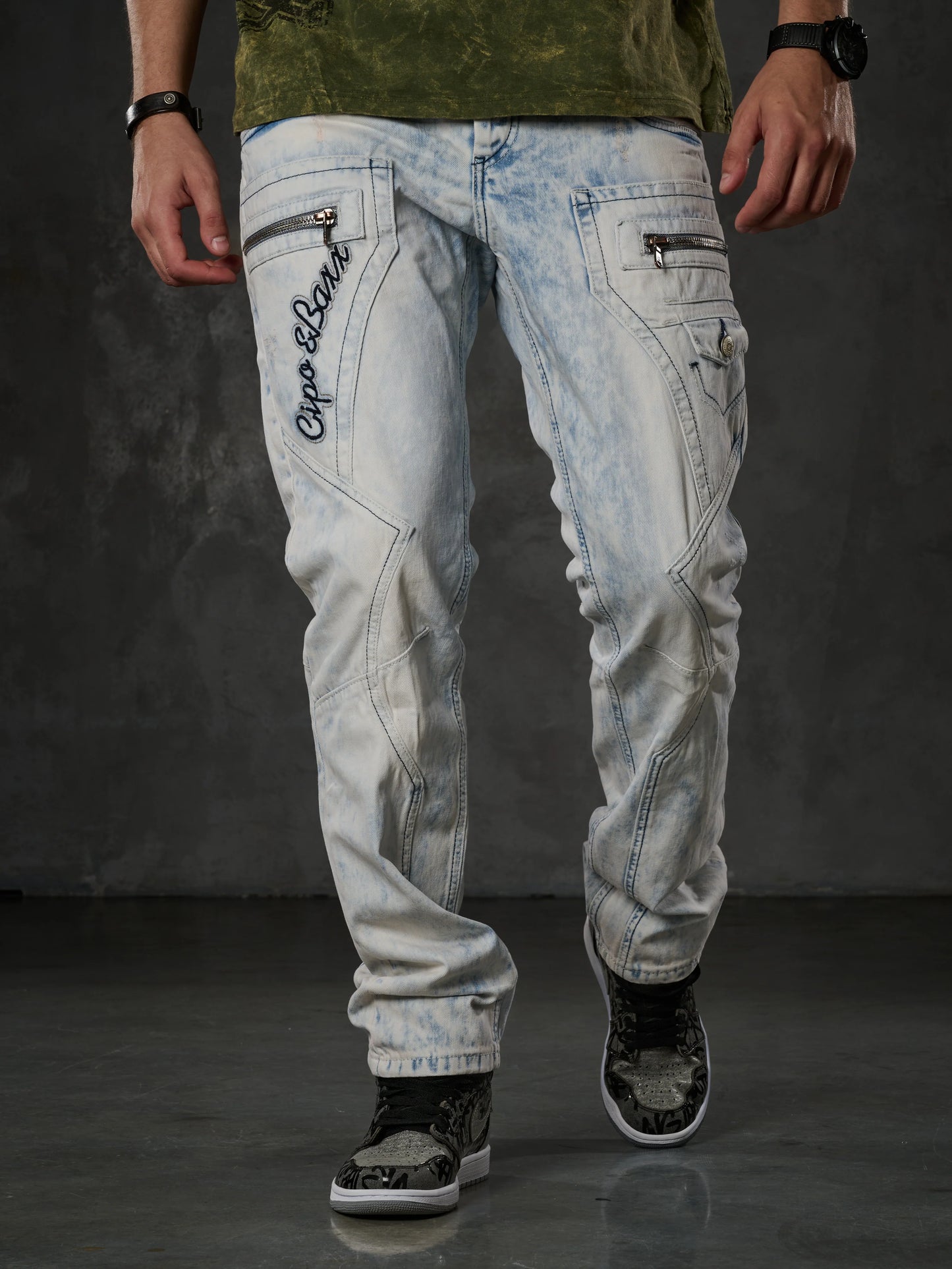 Cipo &amp; Baxx FLEMING Men's Jeans Denim CD272