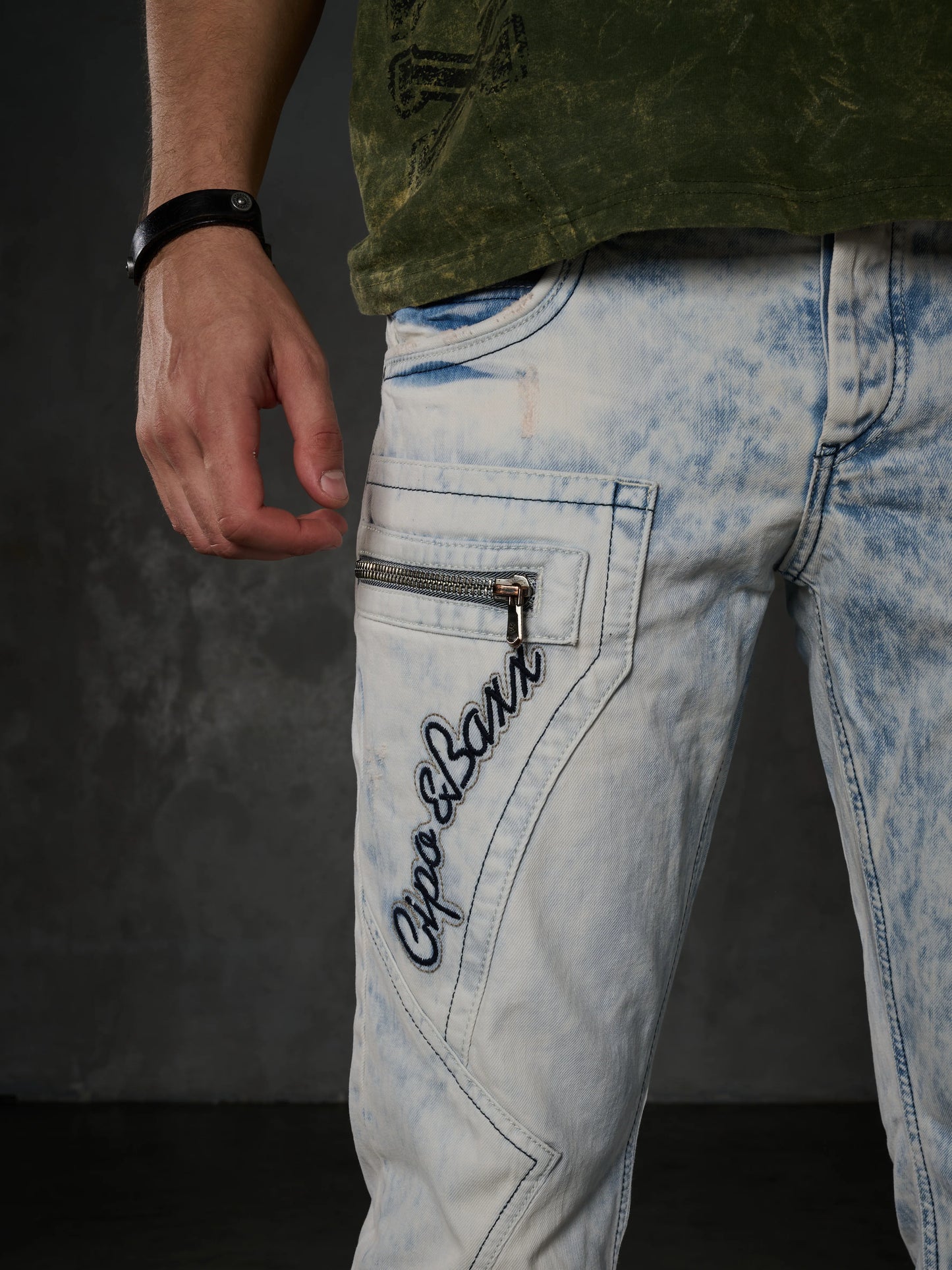 Cipo &amp; Baxx FLEMING Men's Jeans Denim CD272